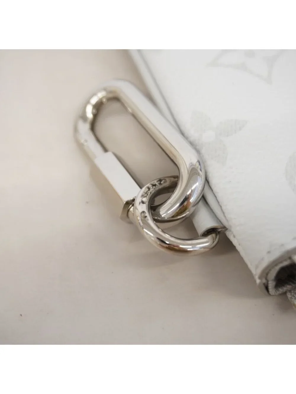 Louis Vuitton Clutch Monogram Logo Story Zipped Pouch GM Gray Yellow